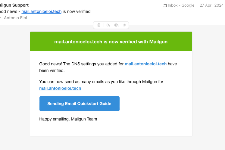 Verification email